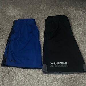 Under Armour Dual Pack: Blue and Black Shorts